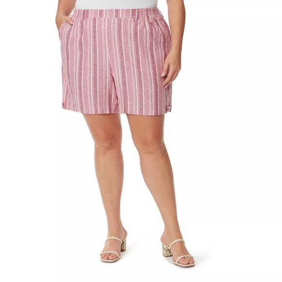 Gloria Vanderbilt Linen Shorts 2X - Picture 2 of 9
